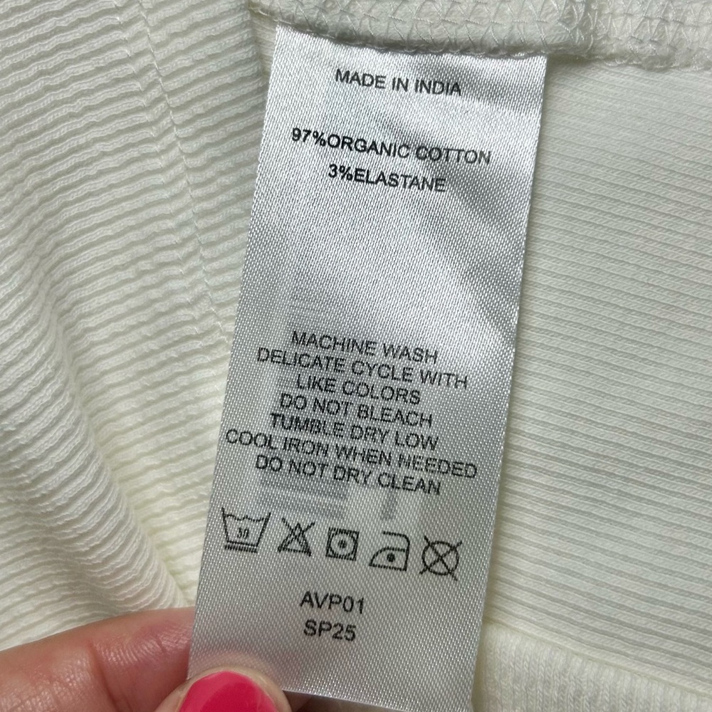NWT Quince Organic Cotton Scoop Neck Short Sleeve White Top Spring 2025 Sz XL - Picture 13 of 14